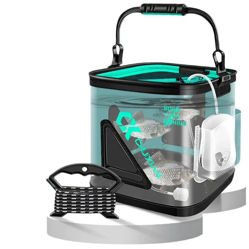 Foldable Live Fish Bucket-0
