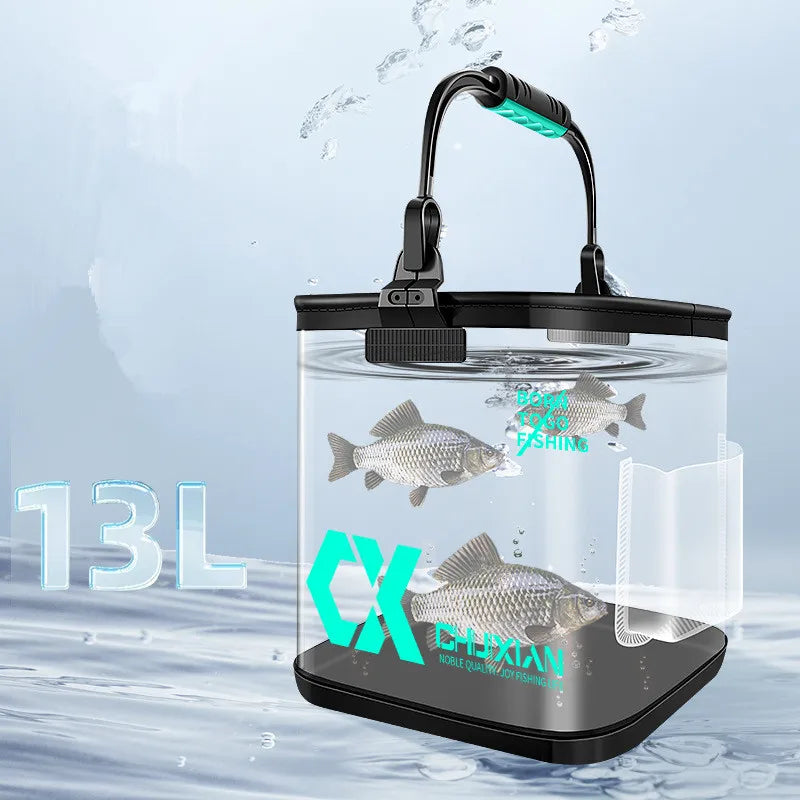 Foldable Live Fish Bucket-1