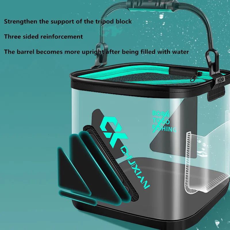 Foldable Live Fish Bucket-4