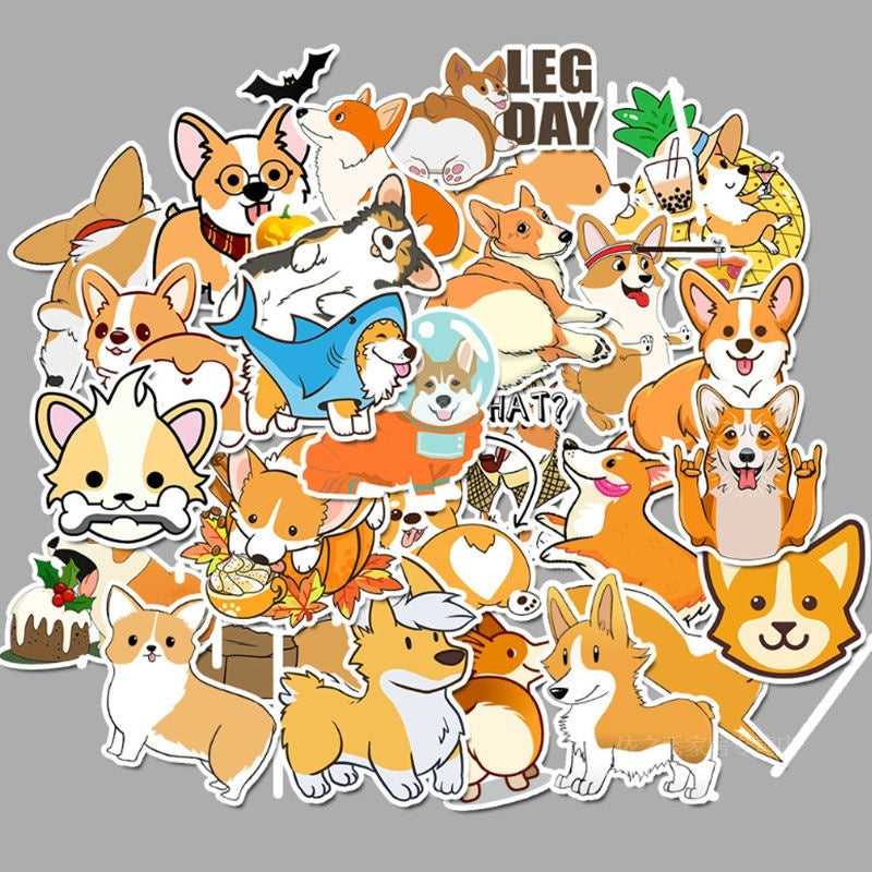 50 cute and adorable Corgi stickers