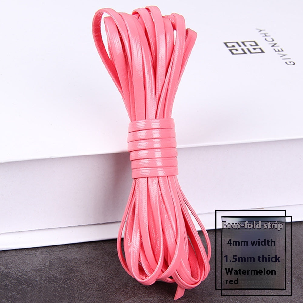 PU Four-layer Layering Soft Leather Woven Leather String