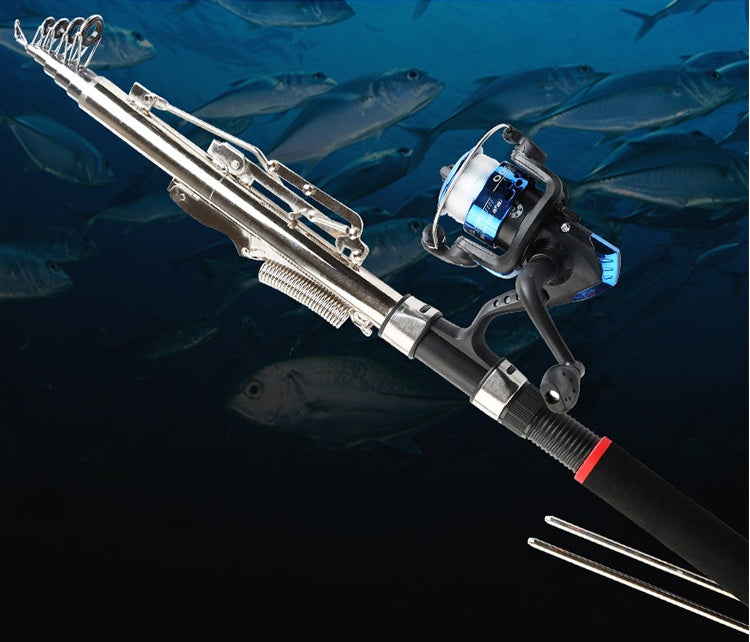 Wholesale sea pole automatic fishing rod spring super hard long shot throwing rod set fishing gear cross-border supply