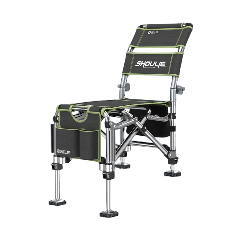 Fishing Chair Adjustable Legs Backrest Foldable Design-0