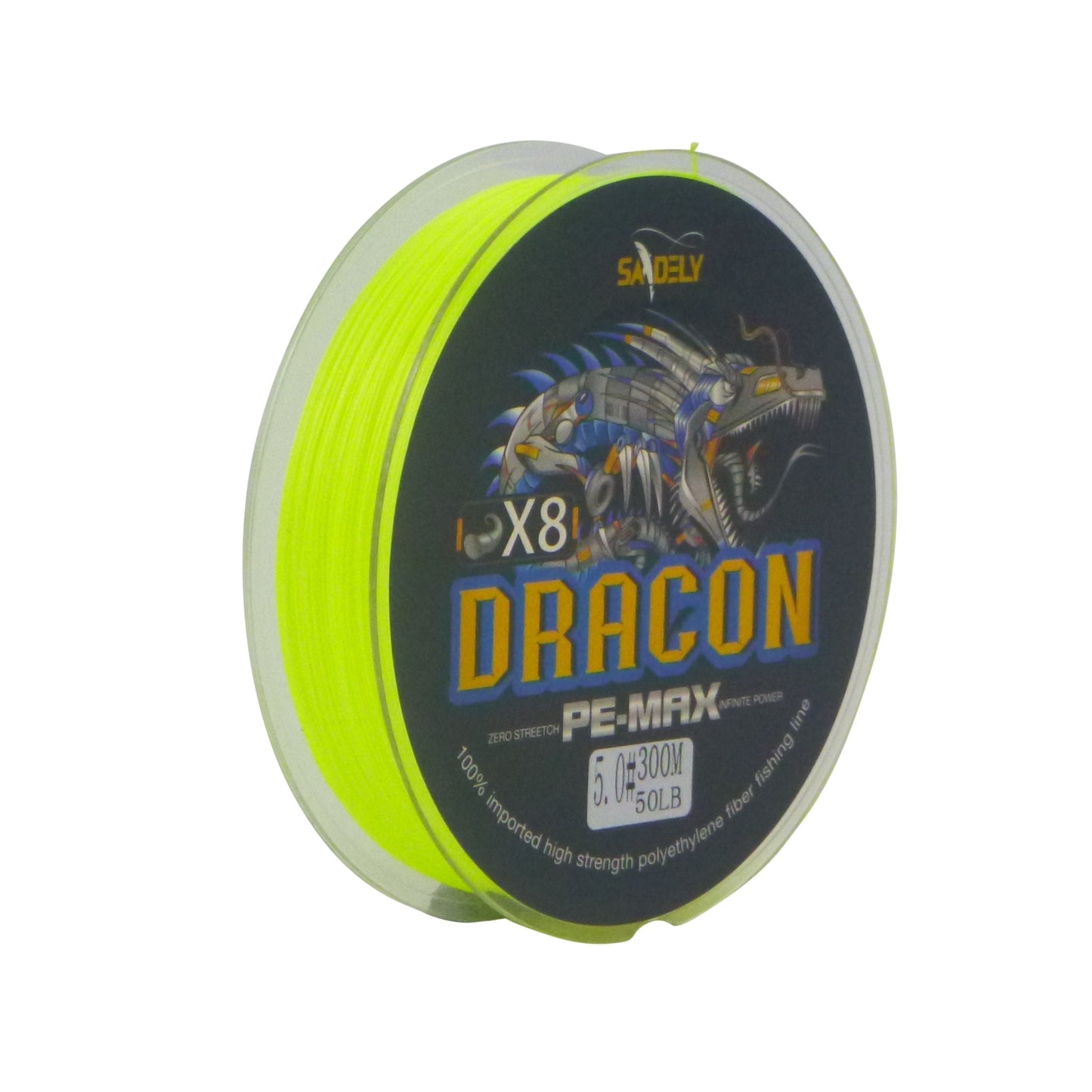 Samdely Dracon X8 Braid, Yellow, #1.0, 15lb, 300Mtr-0