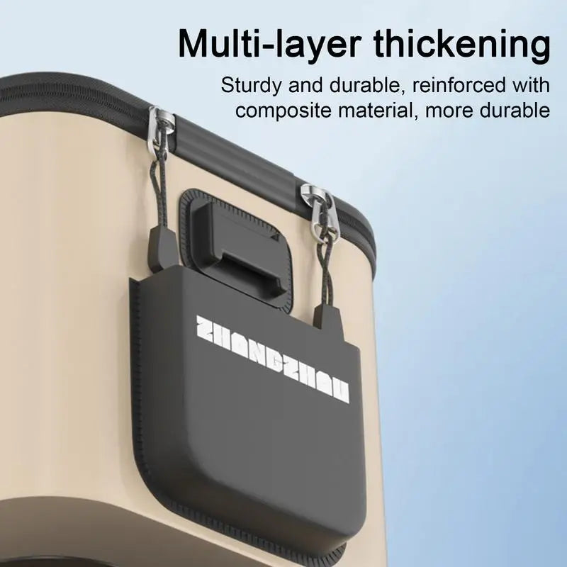 Folding Live Fish Bucket with Portable EVA Water Tank-1