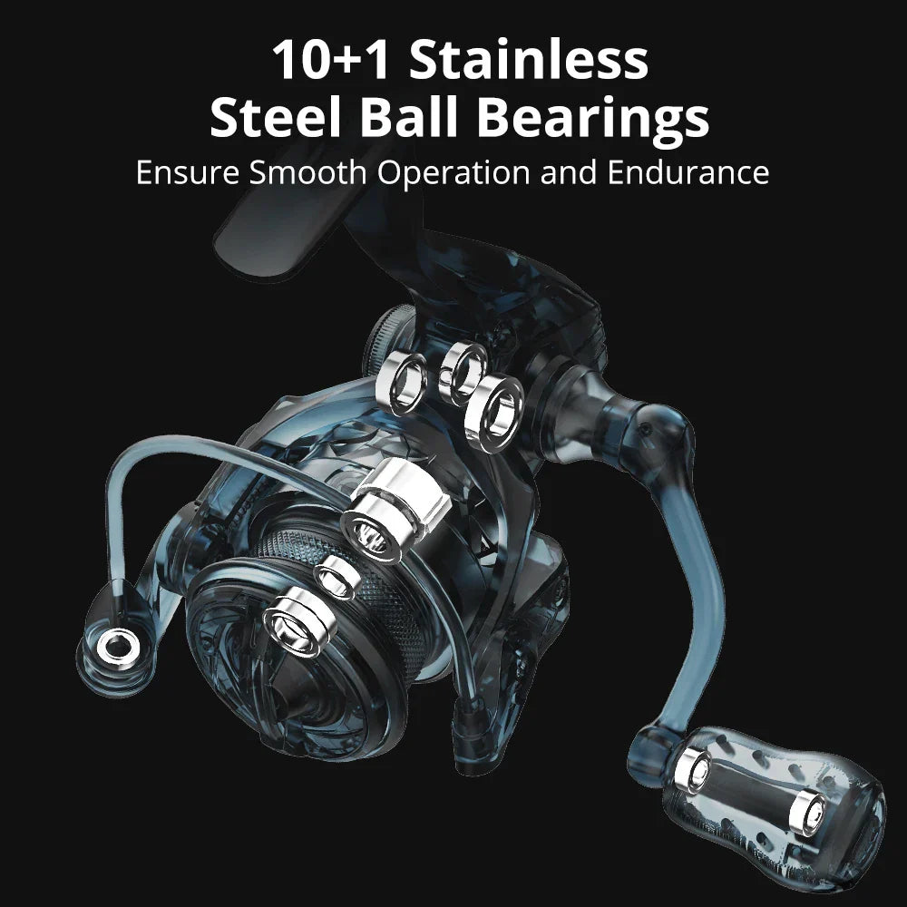 Spinning Fishing Reel 1000 Series Pre-Loading Reel Silver-4