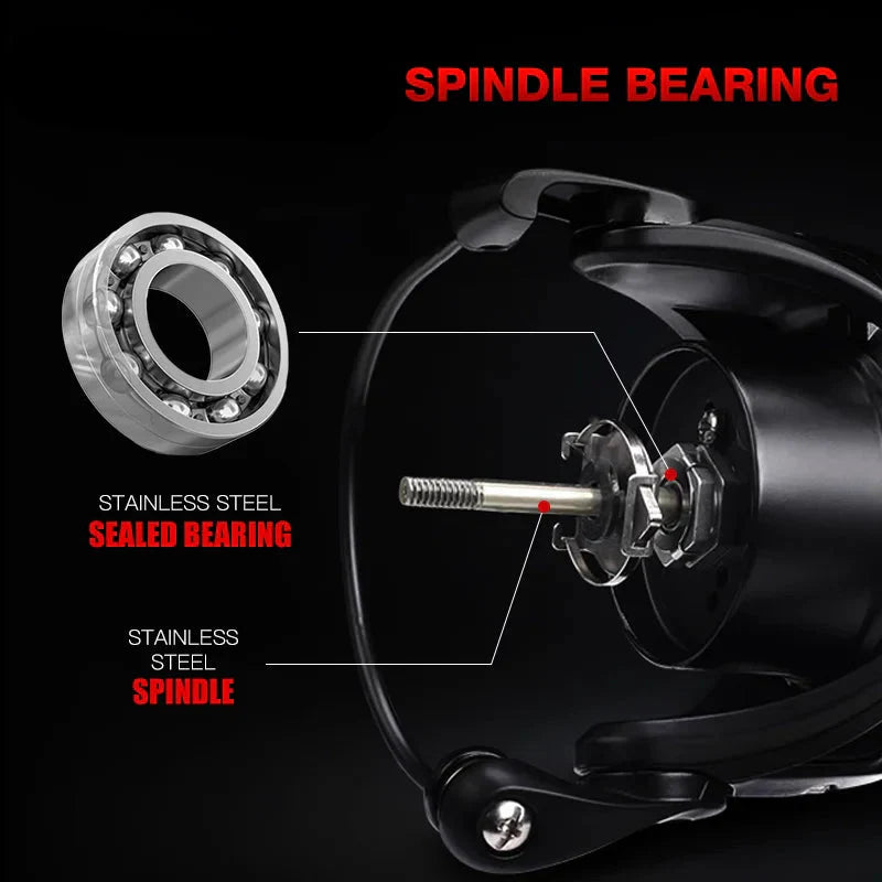 Ultralight Carbon Fiber Spinning Reel 9kg Max Drag Black-3