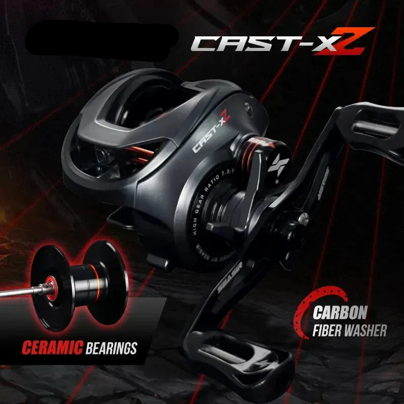 Baitcasting 9KG Drag Reel Dual Bearing System Right Hand Black-1