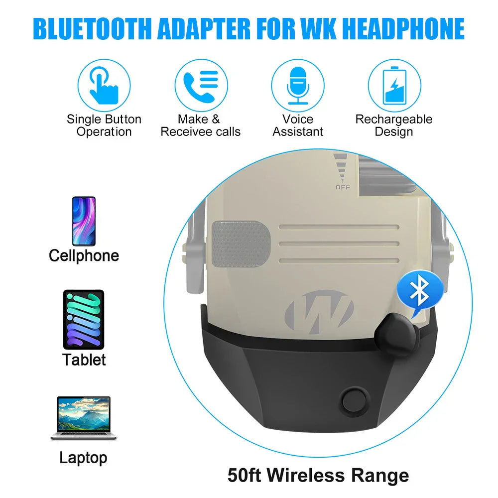 Bluetooth 5.1 Anti-Noise Tactical Shooting Headset-2