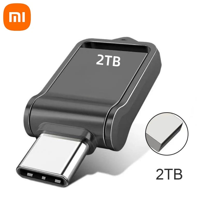 Xiaomi 2TB Flash Drive High Speed USB 1TB Type-C Interface Large Capacity Dual Purpose Flash Drive Mobile Phone Computer Disk