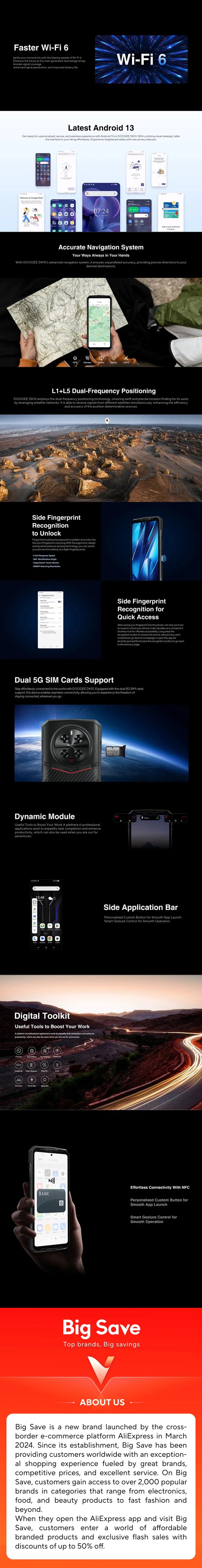 World Premiere DOOGEE DK 10 5G Dimensity 8020 Morpho Quad Camera 50MP Rugged Phone 6.67" 120Hz 2.5K AMOLED 120W 32 GB+512 GB