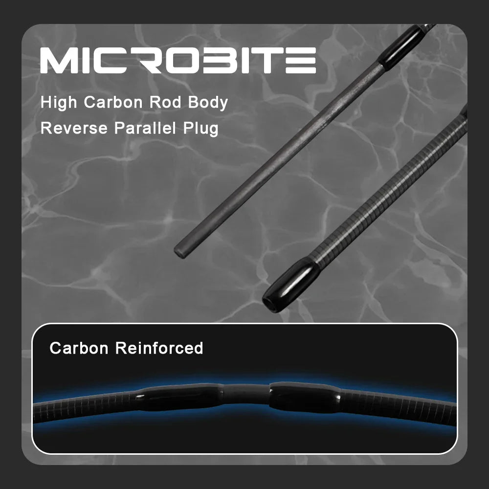 2.2M Fast Action Spinning Rod Light Carbon Lure Rod Black-4