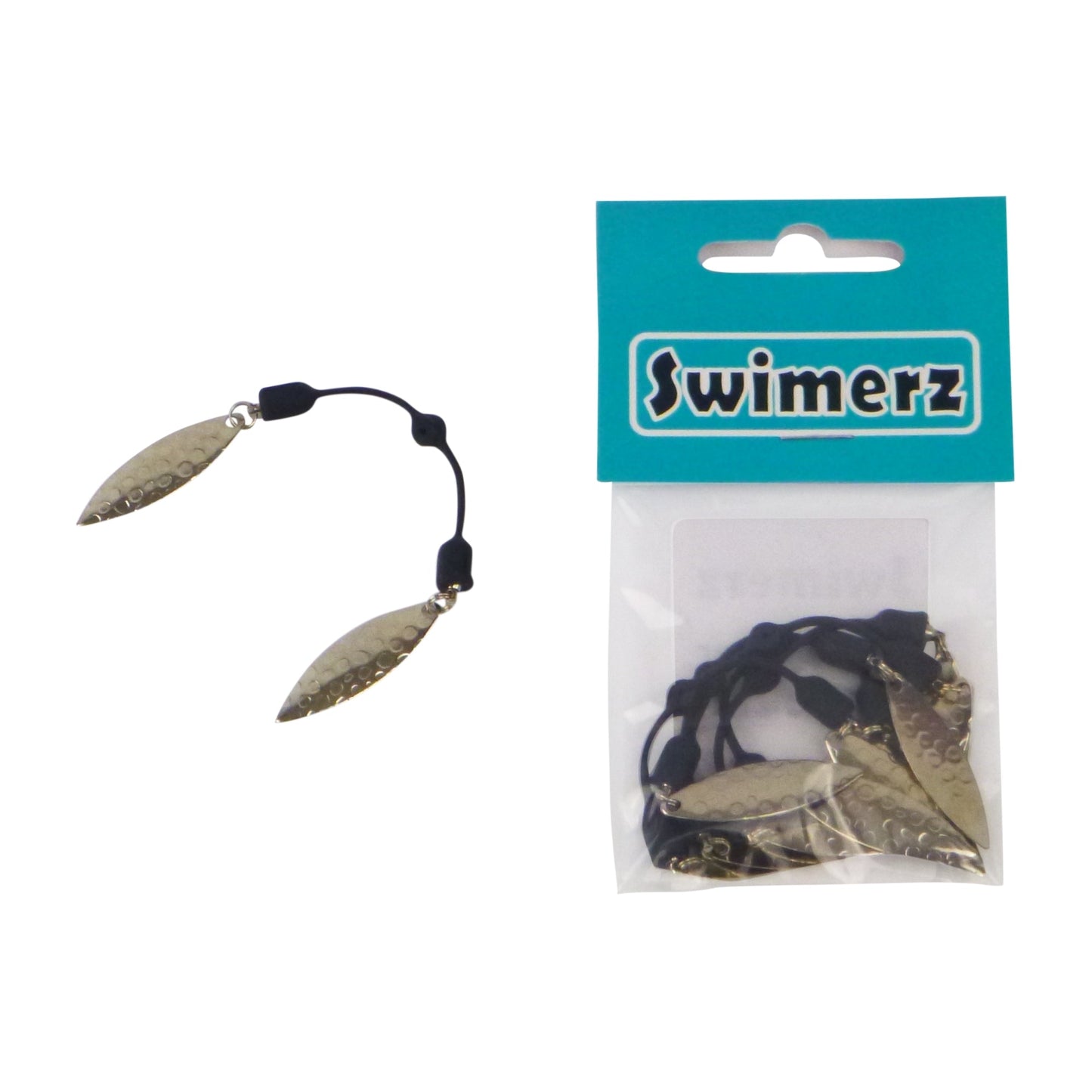 Swimerz Duo Tail Spinner, Hammered Nickel, 5 Pack-1
