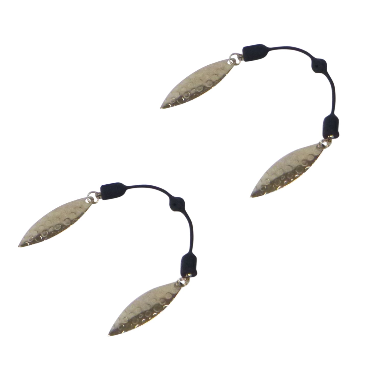 Swimerz Duo Tail Spinner, Hammered Nickel, 5 Pack-0