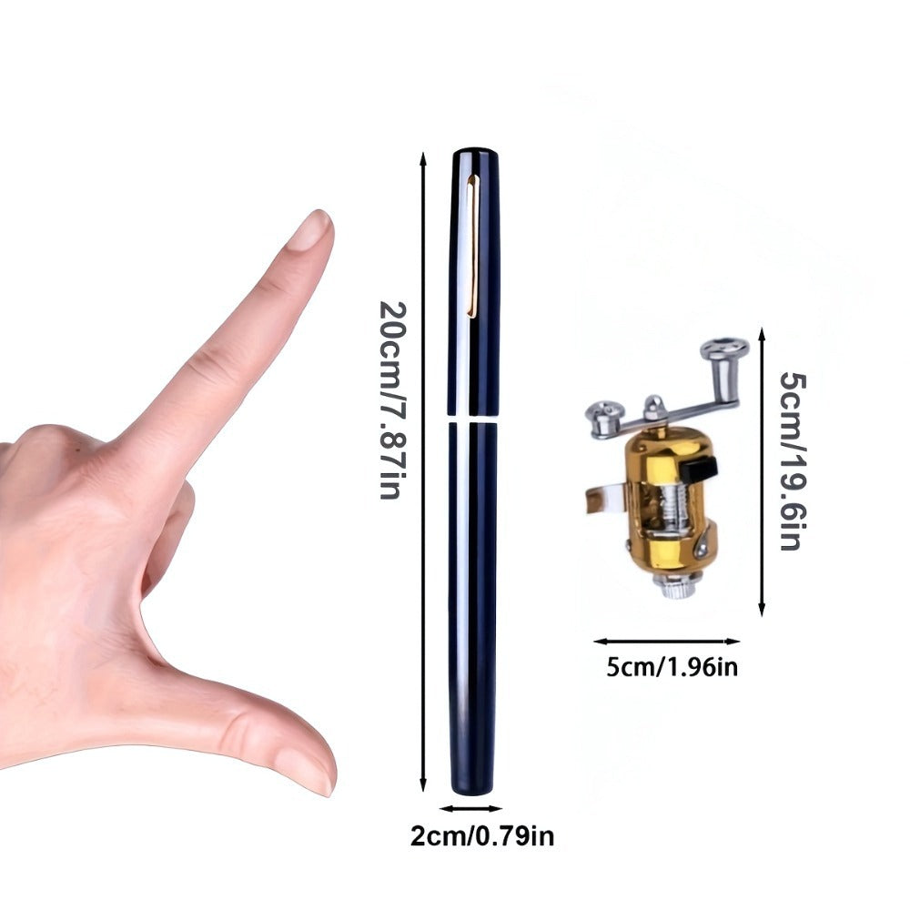 1 Black Portable Pen Style Super Mini Fishing Rod, May Be Shipped Via Yuntu Logistics, Banned From Sale On Amazon Temu Platform