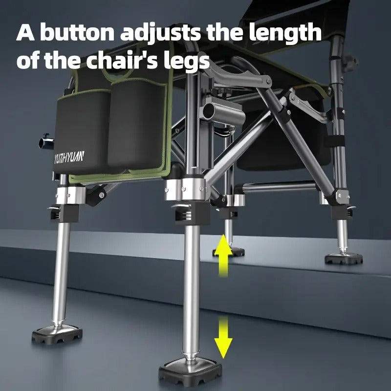 Fishing Chair Adjustable Legs Backrest Foldable Design-3