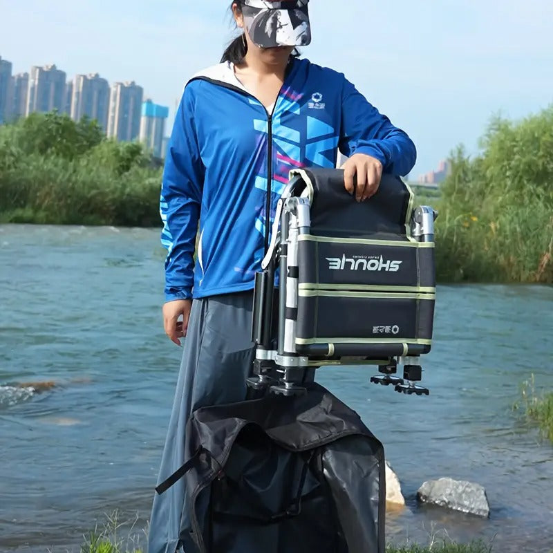 Fishing Chair Adjustable Legs Backrest Foldable Design-1