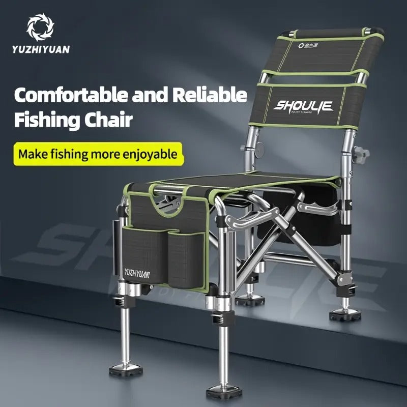 Fishing Chair Adjustable Legs Backrest Foldable Design-4