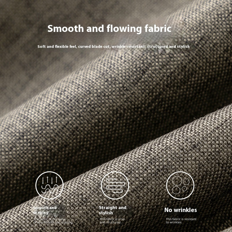 Cross Pleated Design Draping Casual Suit Pants