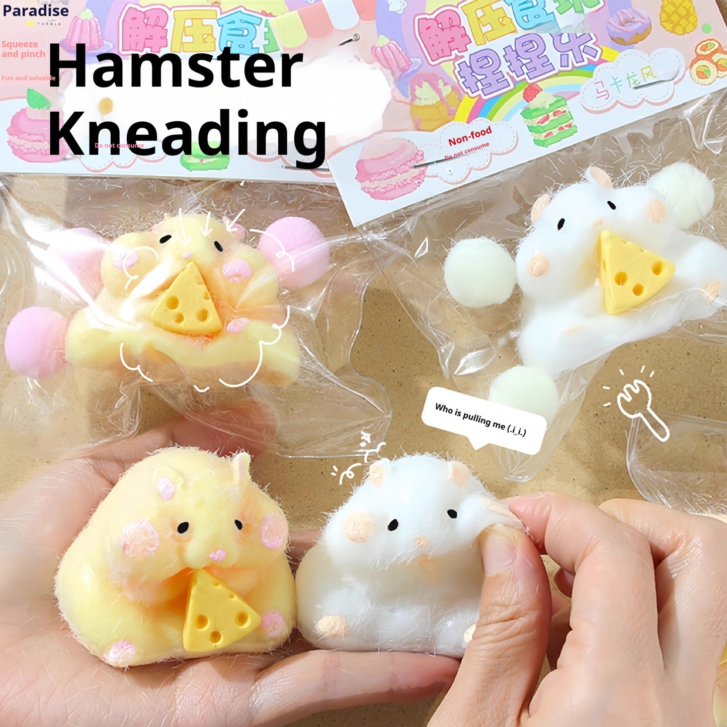 Dopamine Rainbow Kitten Cheese Squeezing Toy Silicone Slow Rebound Decompression