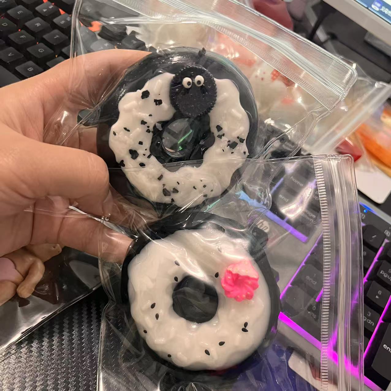 Dopamine Rainbow Kitten Cheese Squeezing Toy Silicone Slow Rebound Decompression