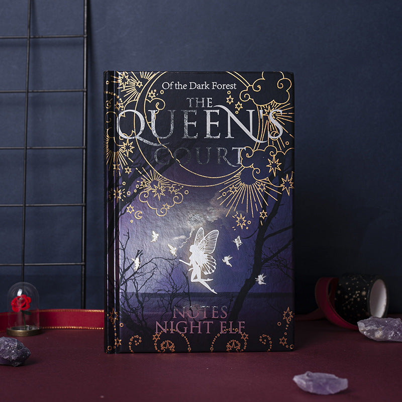 Retro Luminous A5 Notebooks Night Elves,Hardcover Fluorescence Full Color Illustrated Notepad,128 Sheets Book,Office Study Diary