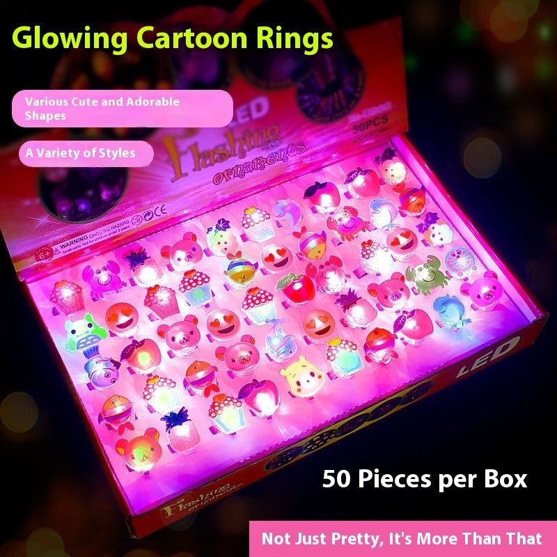 Luminous Ring Children's Small Toys Square Toy Night Market