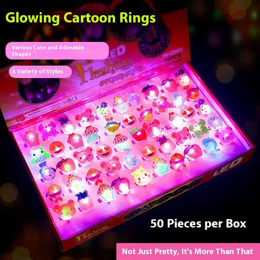 Luminous Ring Children's Small Toys Square Toy Night Market