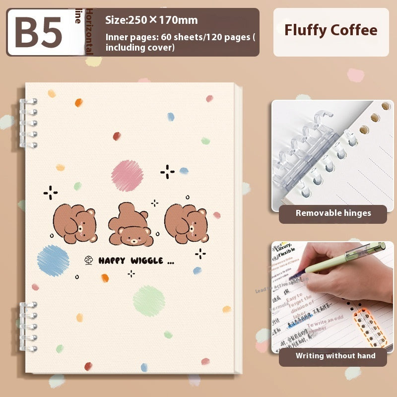 A5 Thickened Loose-leaf Notebook Detachable Coil Cute Book Student Only