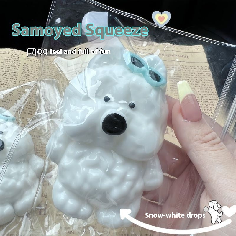 Dopamine Rainbow Kitten Cheese Squeezing Toy Silicone Slow Rebound Decompression