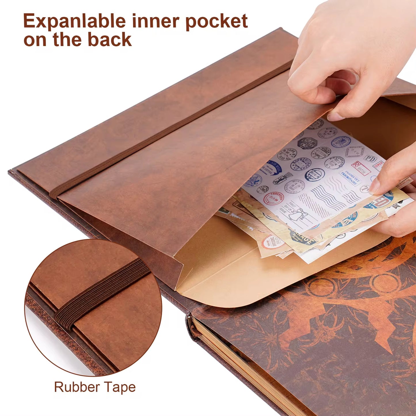 132 P Age Photo Album Our Adventure Book DIY Handmade Scrapbook Retro Album Anniversary Constellation Magic Travel Memory Gift