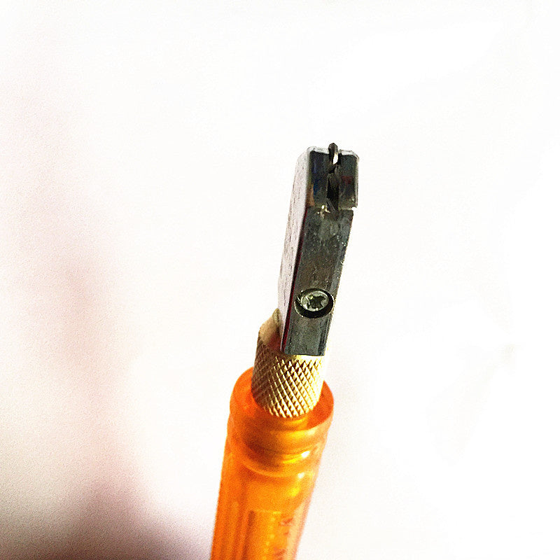 Cutting ceramic tiles with glass tools