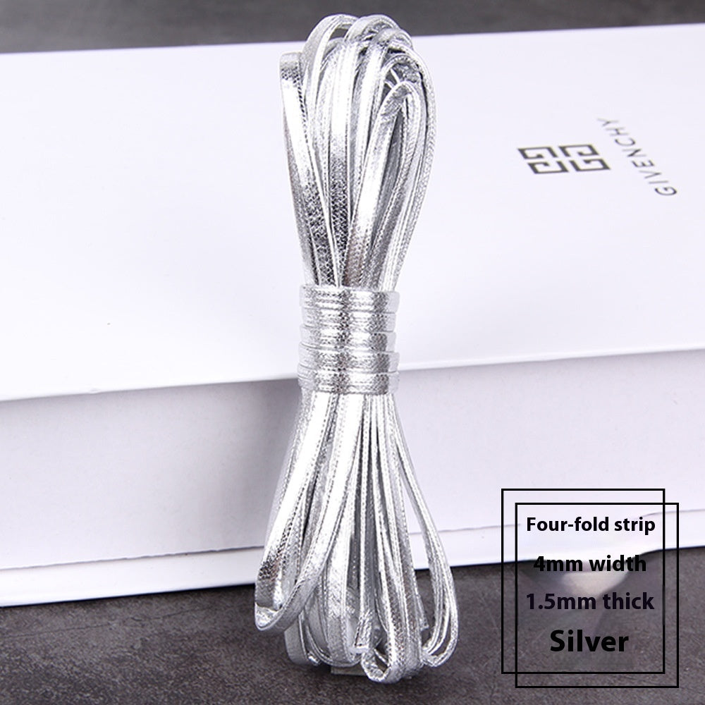 PU Four-layer Layering Soft Leather Woven Leather String