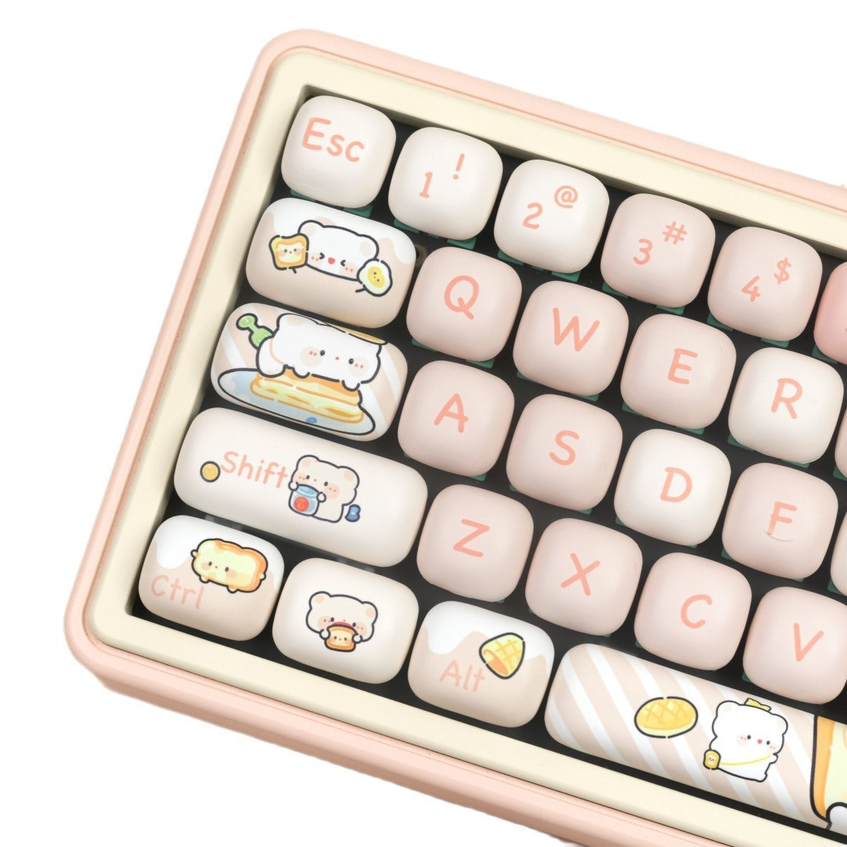 MOG Steamed Bread Key Cap Bread Bear Full Set PBT Sublimation