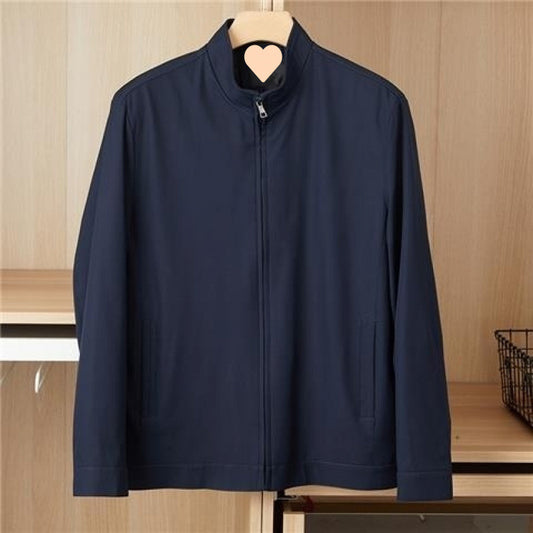 Middle-aged And Elderly New Loose Lapel Zipper Jacket