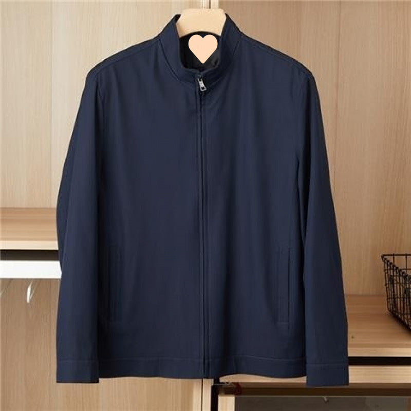 Middle-aged And Elderly New Loose Lapel Zipper Jacket