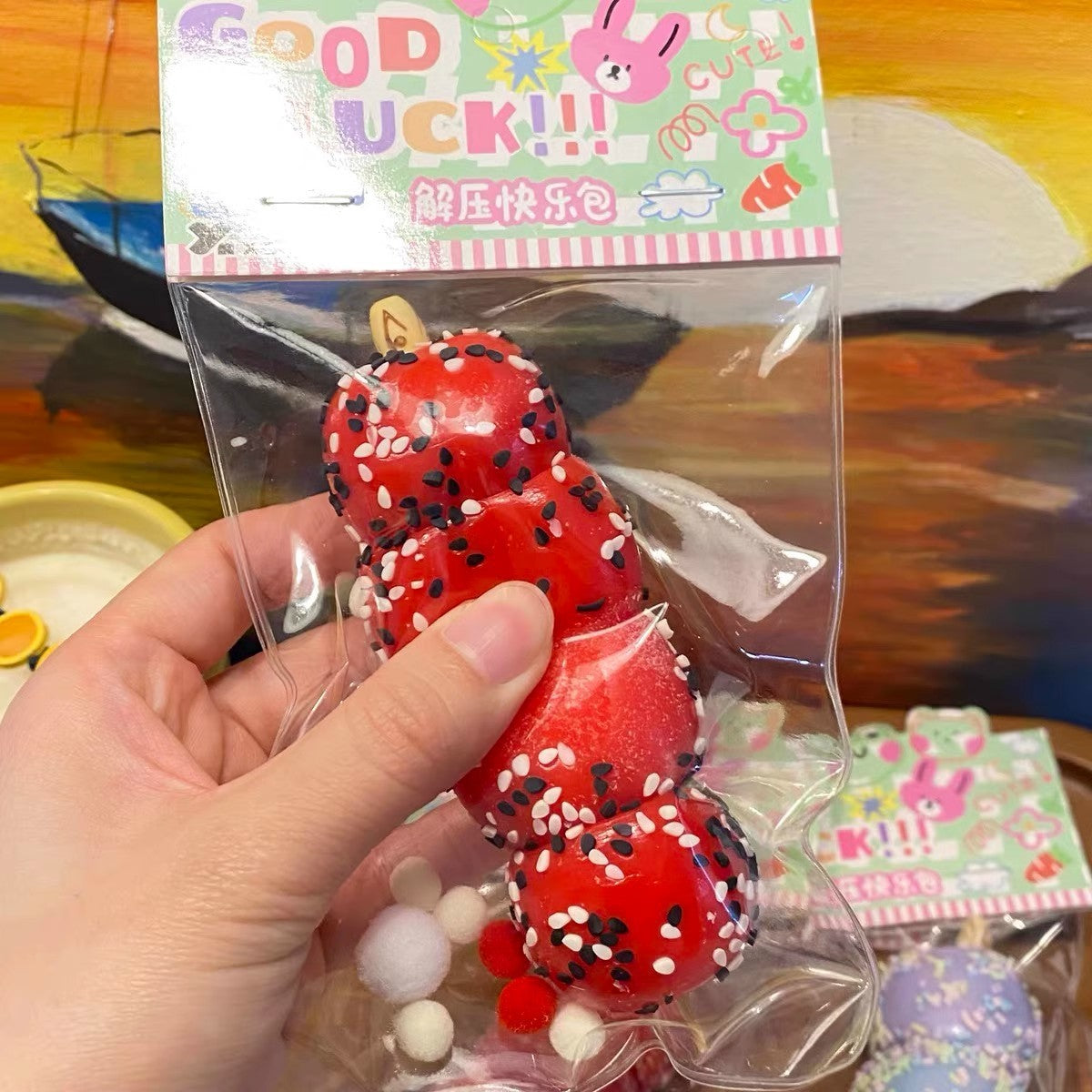 Dopamine Rainbow Kitten Cheese Squeezing Toy Silicone Slow Rebound Decompression