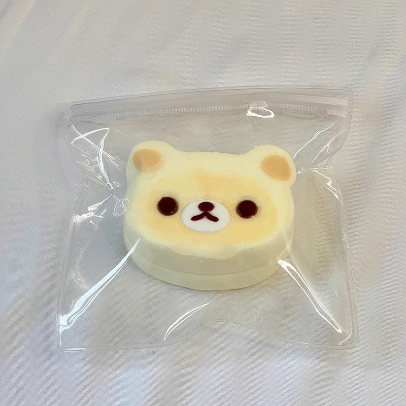 Dopamine Rainbow Kitten Cheese Squeezing Toy Silicone Slow Rebound Decompression