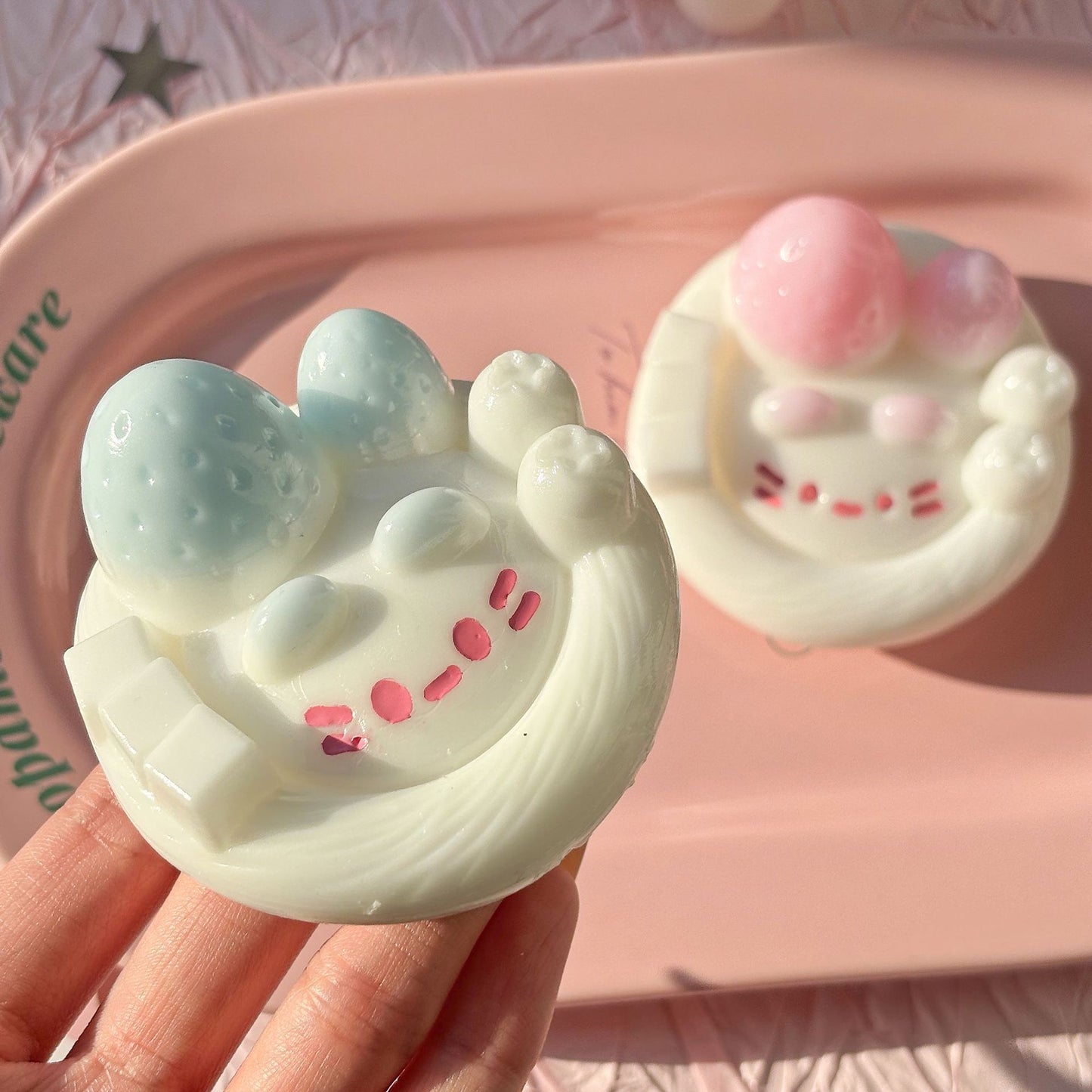 Dopamine Rainbow Kitten Cheese Squeezing Toy Silicone Slow Rebound Decompression