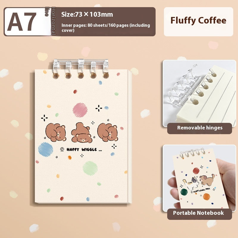 A7 Small Notebook Flip-up Portable Journal Book Pocket Simple Notepad