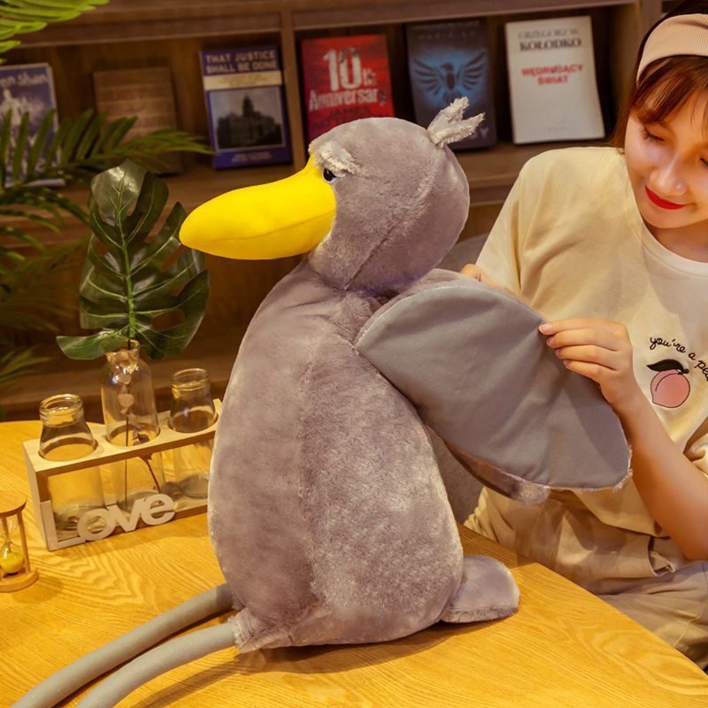 Grey Stork Bird Soft Stuffed Plush Toy