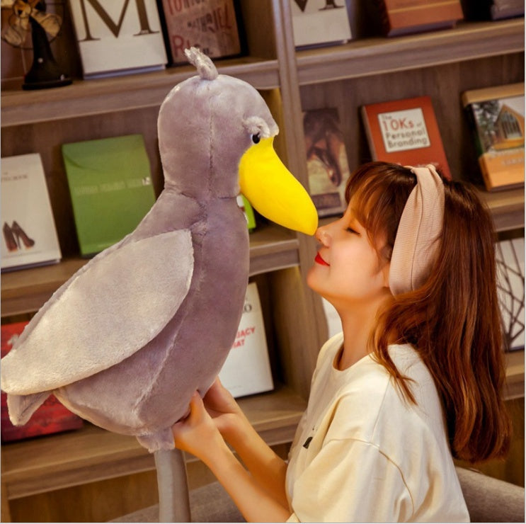 Grey Stork Bird Soft Stuffed Plush Toy