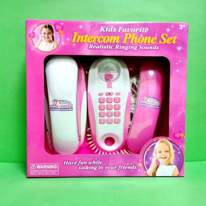 Intercom Phone Toy Children's Simulation Telephone Play House Toy Children's Walkie-talkie A Pair Of Real Calls
