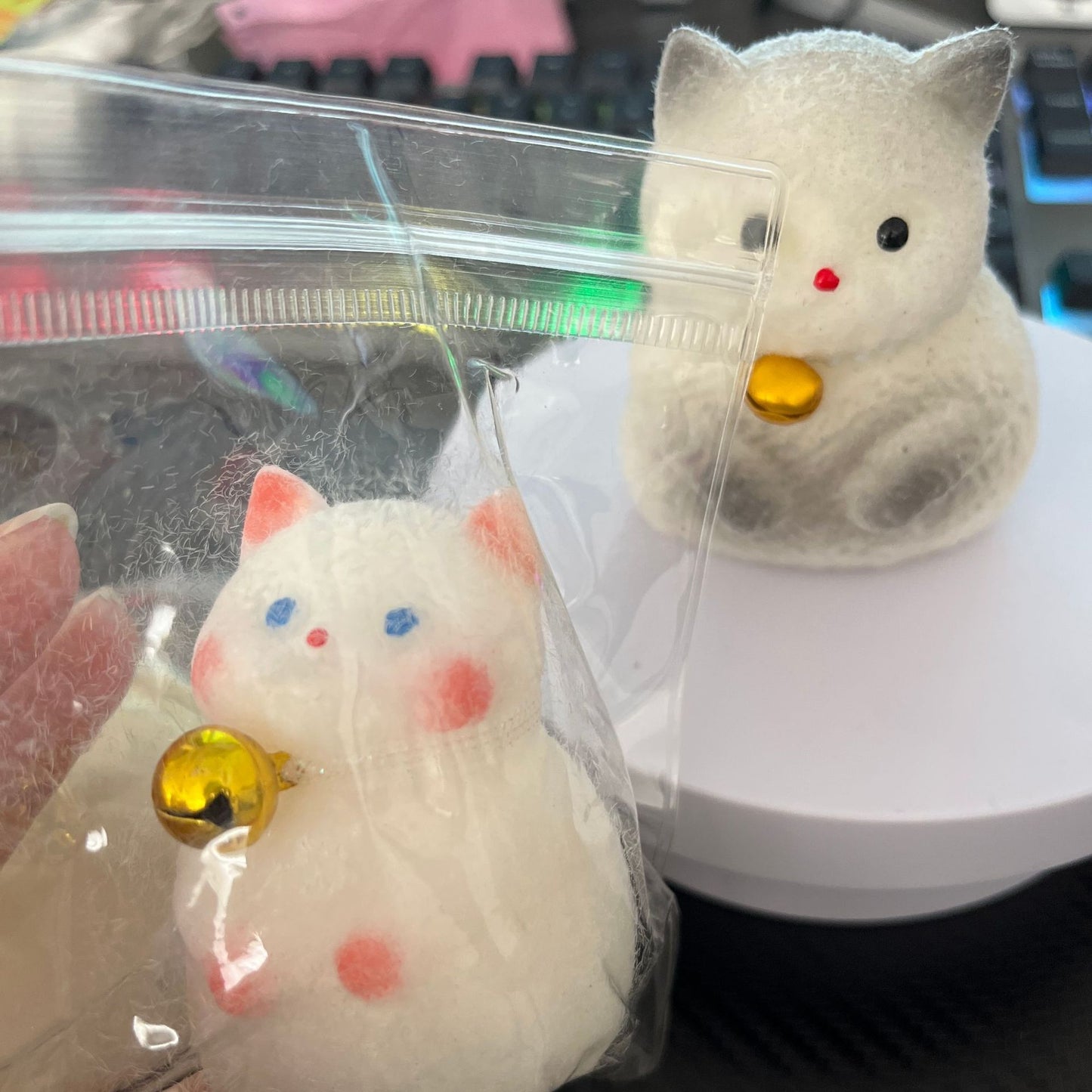 Dopamine Rainbow Kitten Cheese Squeezing Toy Silicone Slow Rebound Decompression