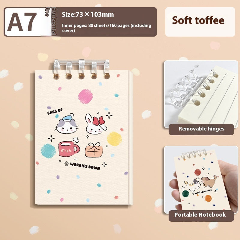 A7 Small Notebook Flip-up Portable Journal Book Pocket Simple Notepad