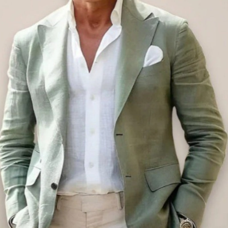 Business Casual Printed Double Button Suit Jacket