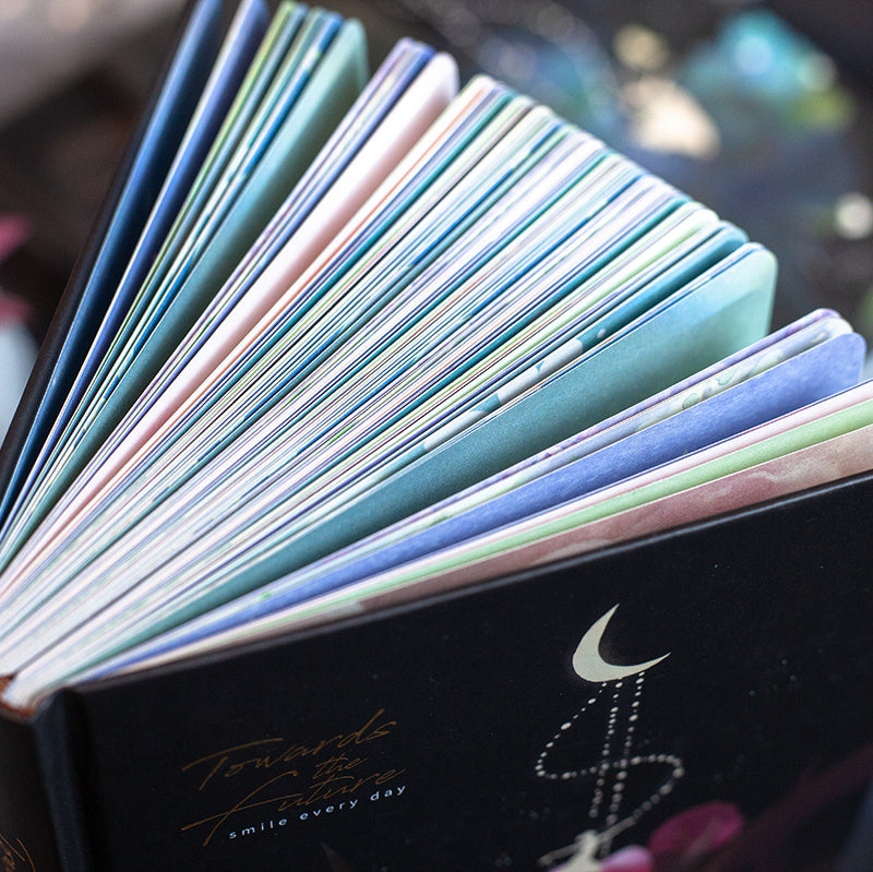 Color Illustration Inside P Age Notebook Luminous Cover Diary Book Journal A5 Scrapbook Cute Student Gift