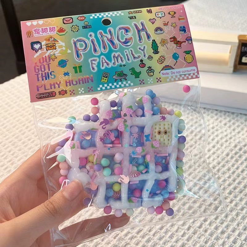 Dopamine Rainbow Kitten Cheese Squeezing Toy Silicone Slow Rebound Decompression