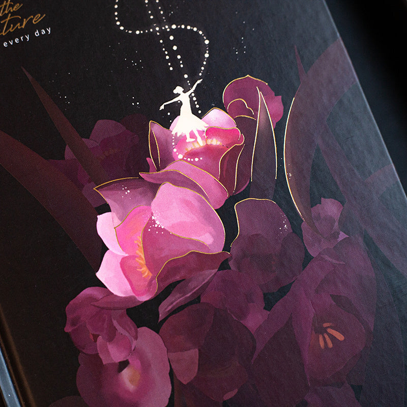 Color Illustration Inside P Age Notebook Luminous Cover Diary Book Journal A5 Scrapbook Cute Student Gift