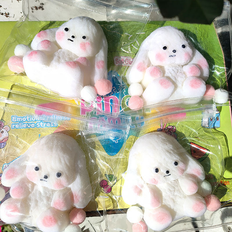 Dopamine Rainbow Kitten Cheese Squeezing Toy Silicone Slow Rebound Decompression